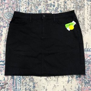 Black Denim Skirt